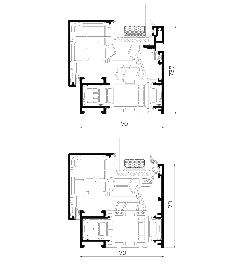 70 Hybrid - Sections