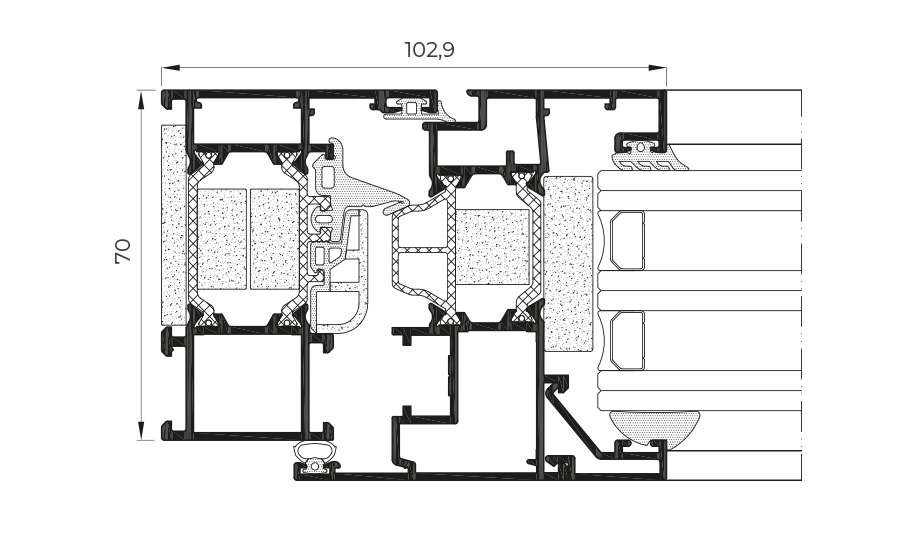 Sección técnica COR 70 C16 ST