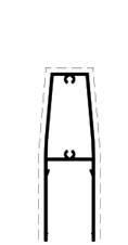 Vertical slat<br>100 mm